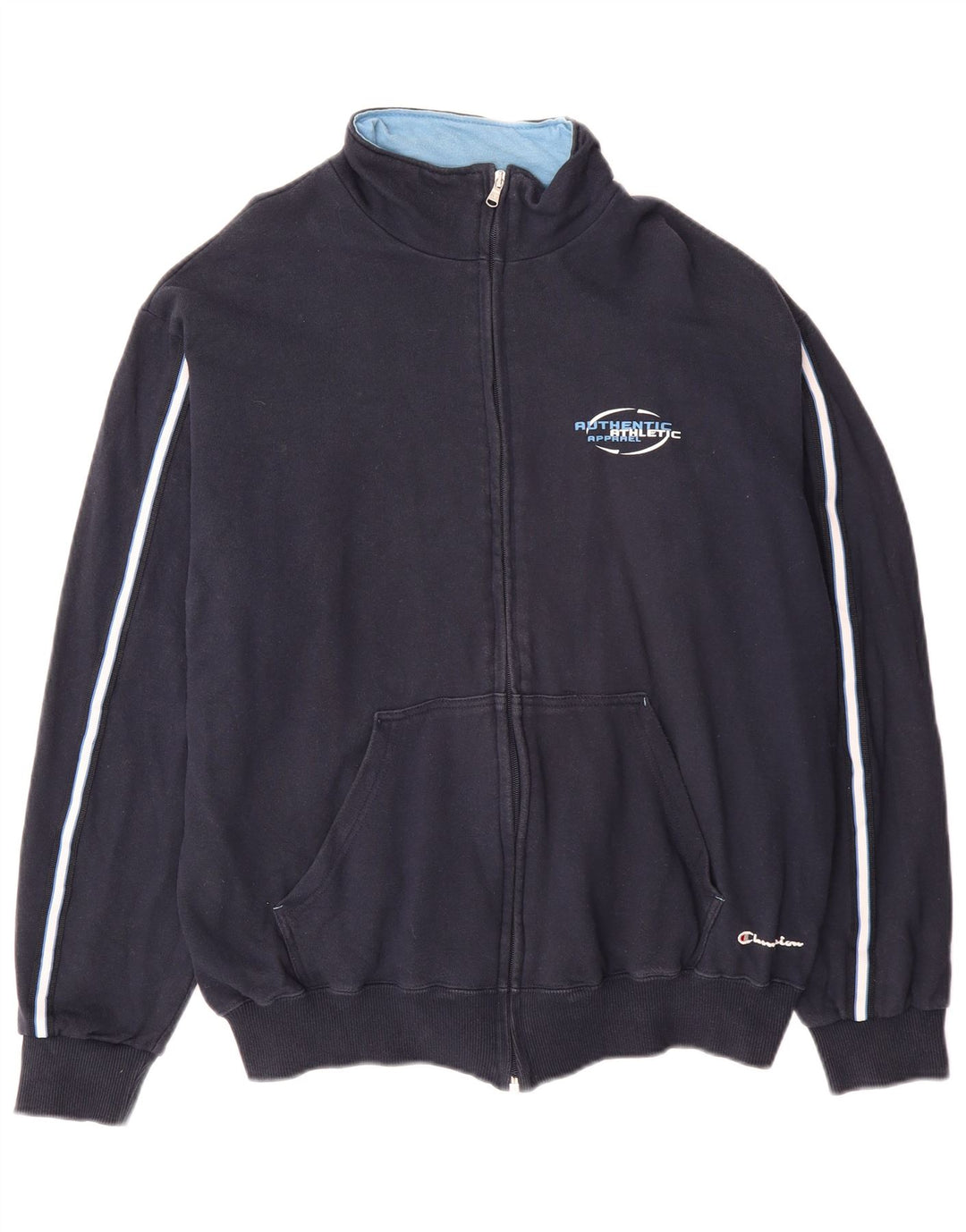 CHAMPION Mens Tracksuit Top Jacket XL Navy Blue Cotton