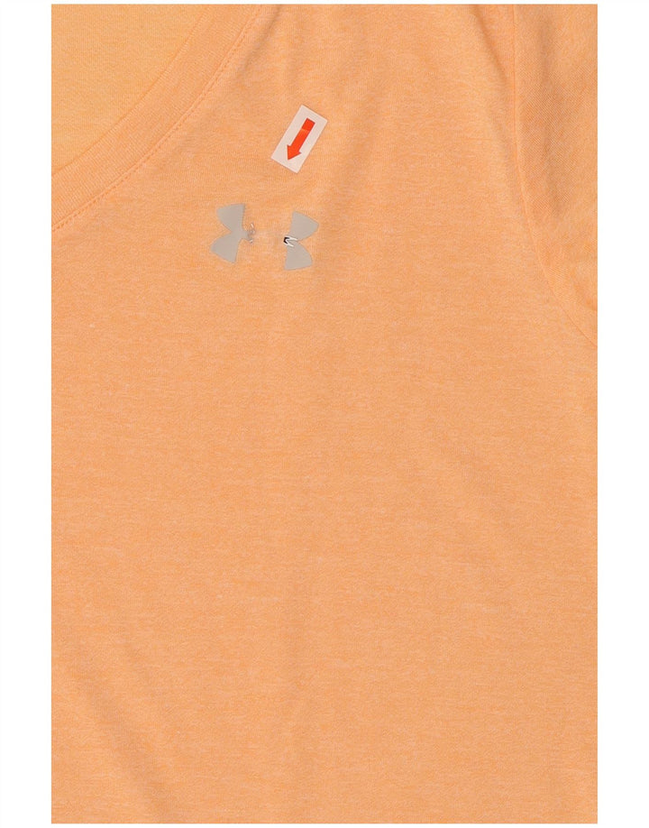 Under Armour Dame T-Shirt Top UK 12 Medium Orange