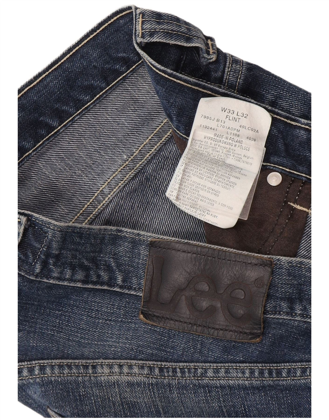 Lee Herre Flint Regular Fit Bootcut Jeans W33 L32 Blå Bomuld