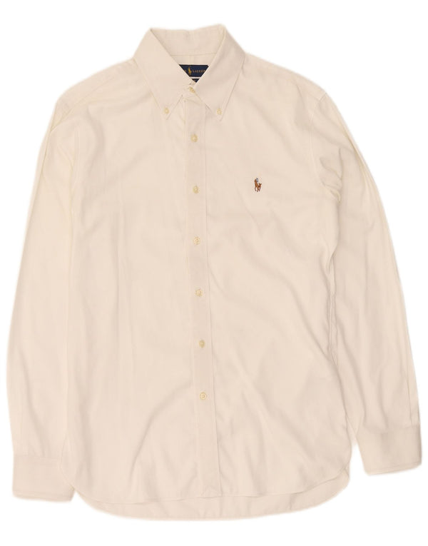 Ralph Lauren Easy Care skjorte herre str. 39 15 1/2 Medium hvid bomuld