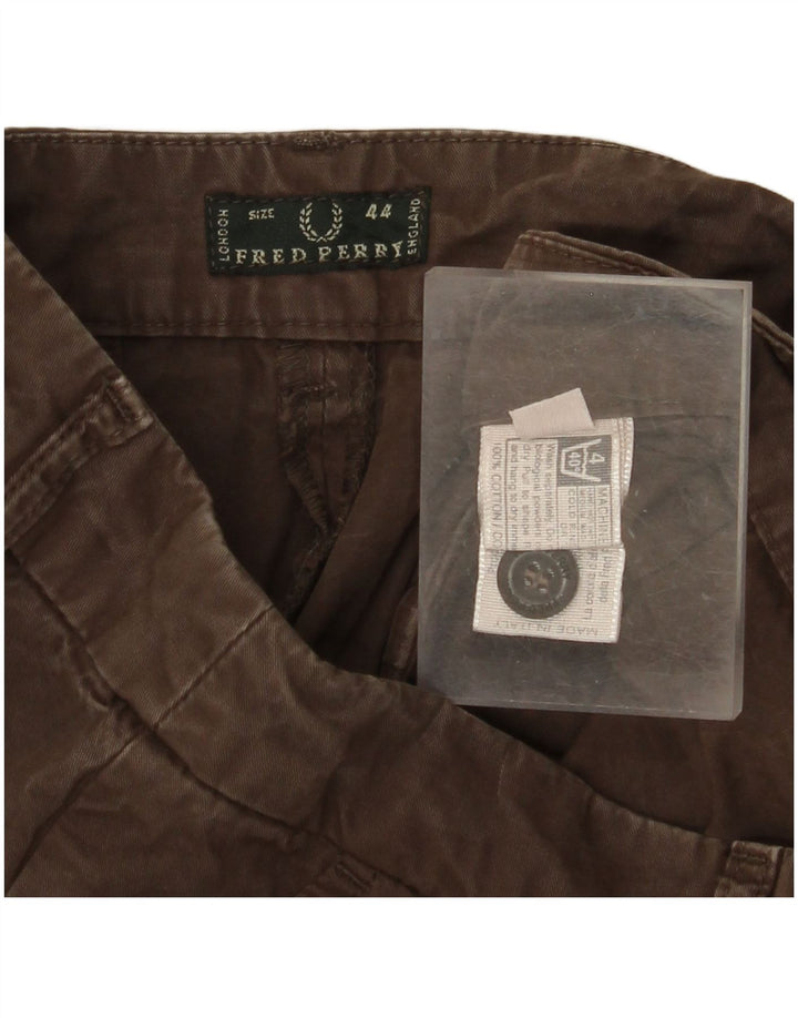 FRED PERRY Chino Shorts til kvinder IT 44 Medium W29 Brun Bomuld