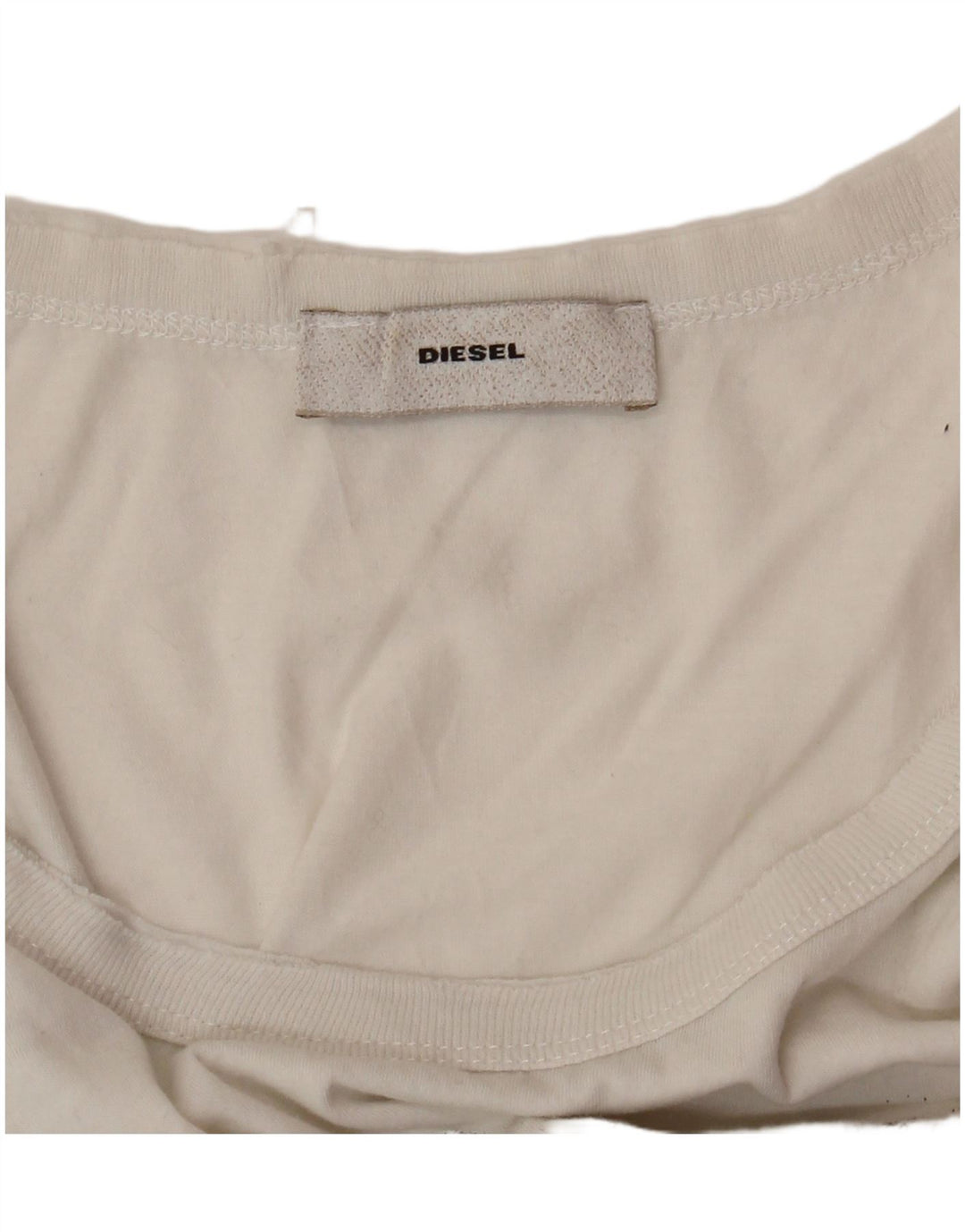 DIESEL Dame Grafisk Vest Top UK 10 Small White