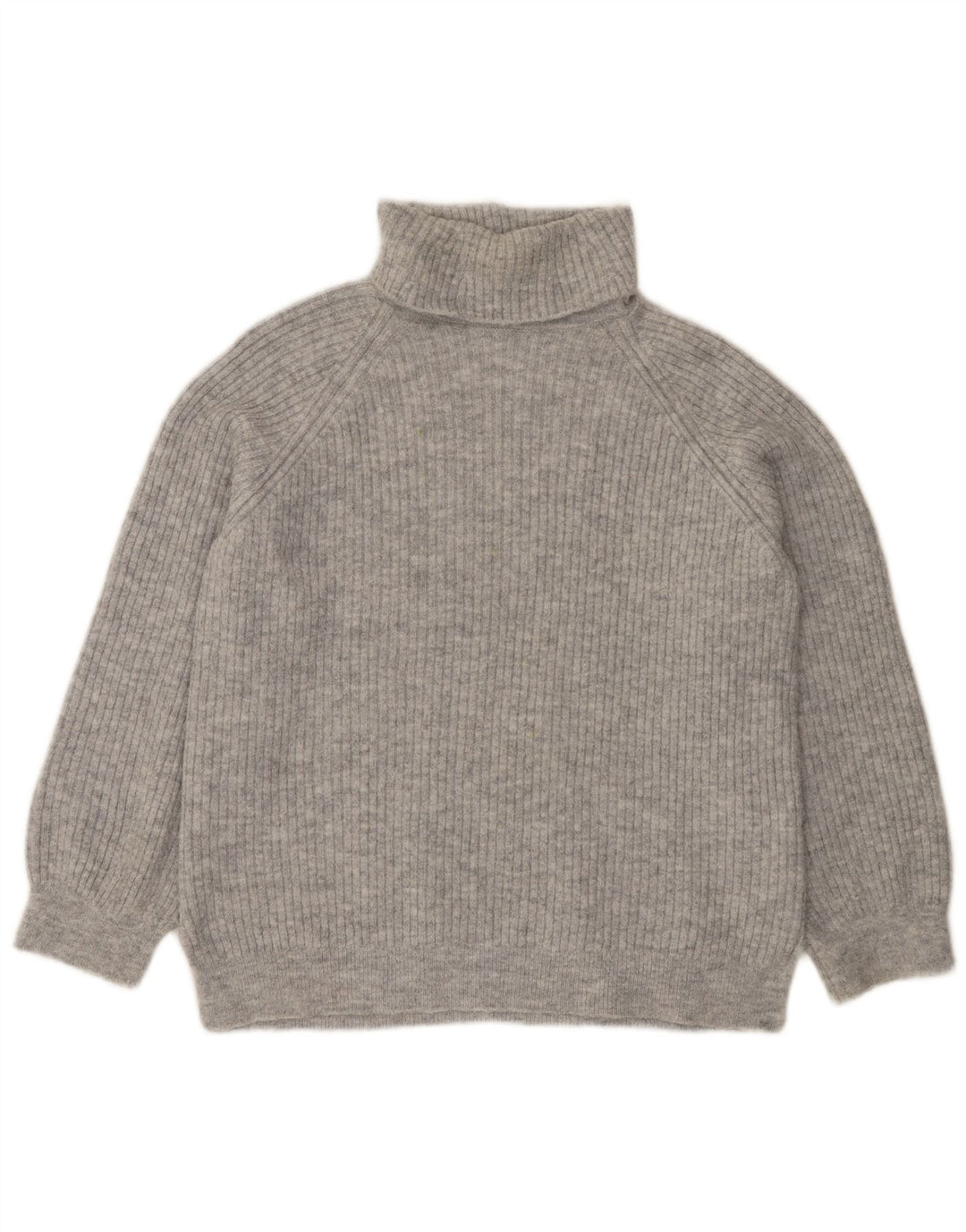 Marks & Spencer Dame Rullehals Sweater UK 14 Medium Grå Akryl