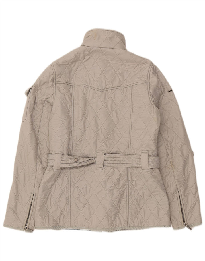 BARBOUR Womens Quilted Jacket UK 8 Small  Grey Polyamide