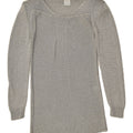 MADELEINE Womens Boat Neck Jumper Sweater UK 12 Medium Silver Viscose Vintage Madeleine and Second-Hand Madeleine from Messina Hembry 