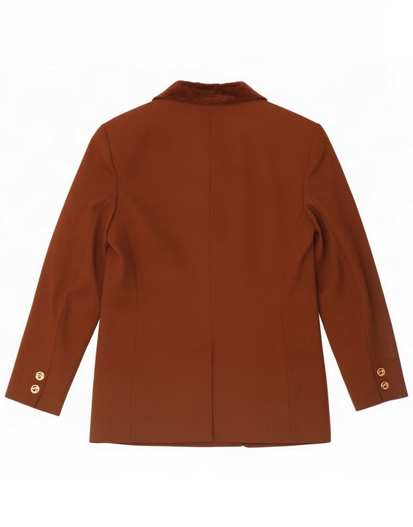 ARA Womens 4 Button Oversized Blazer Jacket UK 10 Small Brown New Wool