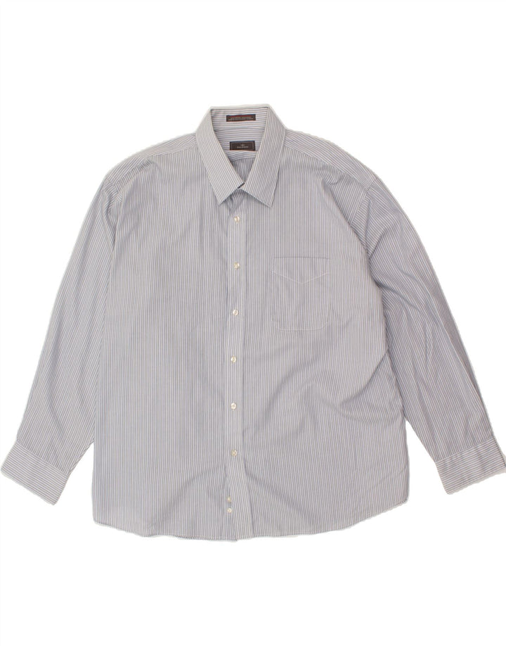 DOCKERS Mens Shirt Size 18-18 1/2 2XL Blue Striped Cotton Vintage Dockers and Second-Hand Dockers from Messina Hembry 