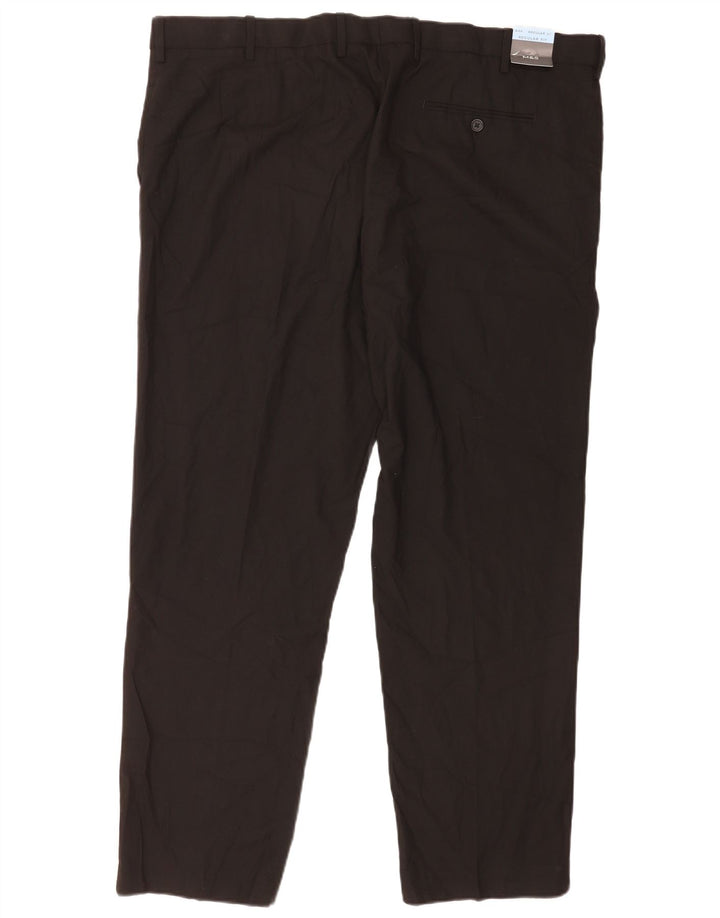 Marks & Spencer Herre Regular Fit Chinobukser W44 L31 Sort polyester