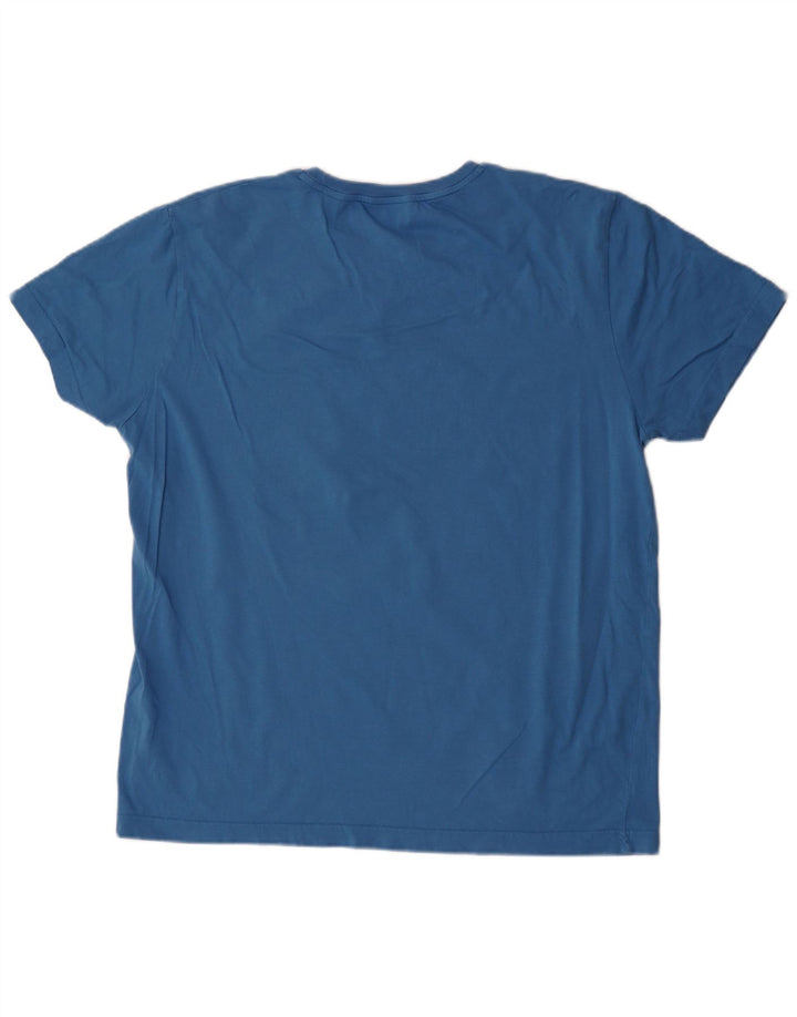 Gant Herre Grafisk T-Shirt Top XL Blå Bomuld