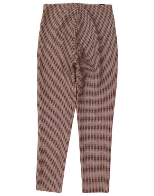 Zara Dame Skinny Casual Bukser Medium W28 L27 Brown Houndstooth