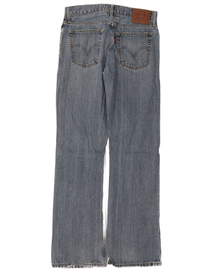 Levi's Dame 527 Bootcut Jeans med lav talje W32 L34 Blå Bomuld