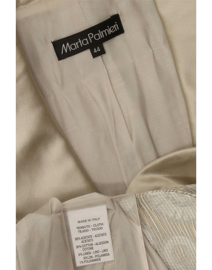 Marta Palmieri Dame 4-knaps blazerjakke IT 44 Medium Grey Floral