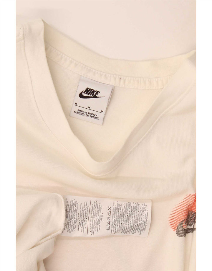 Nike grafisk t-shirt til mænd, medium hvid bomuld
