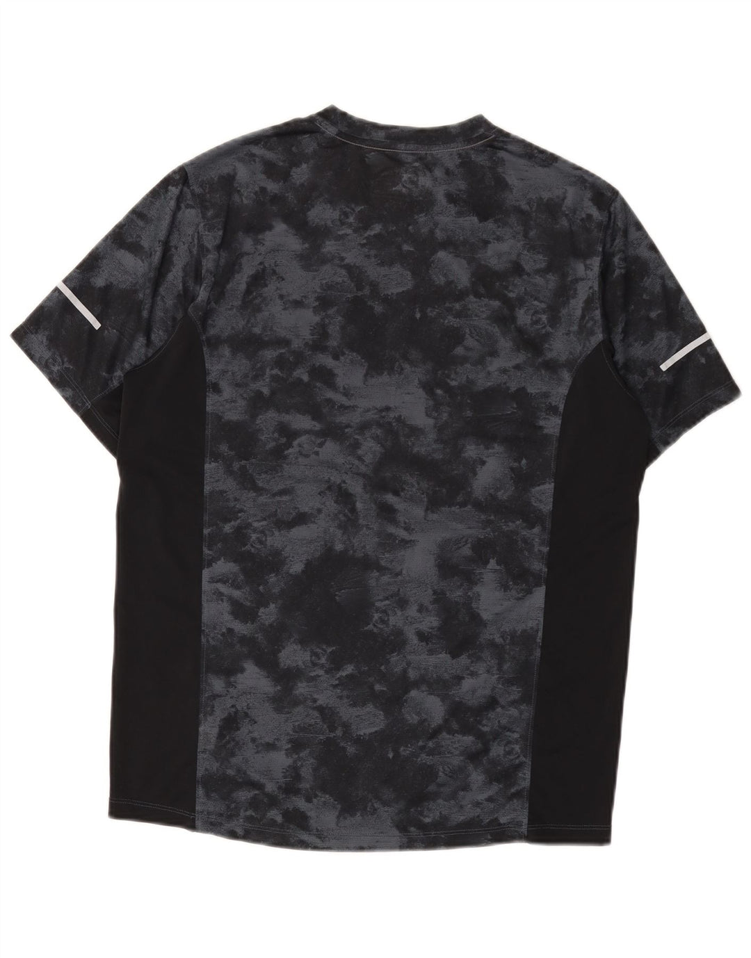 New Balance Herre T-Shirt Top Medium Black Tie Dye Polyester