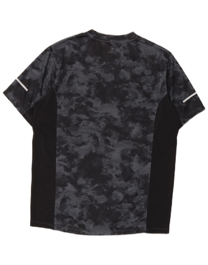 New Balance Herre T-Shirt Top Medium Black Tie Dye Polyester