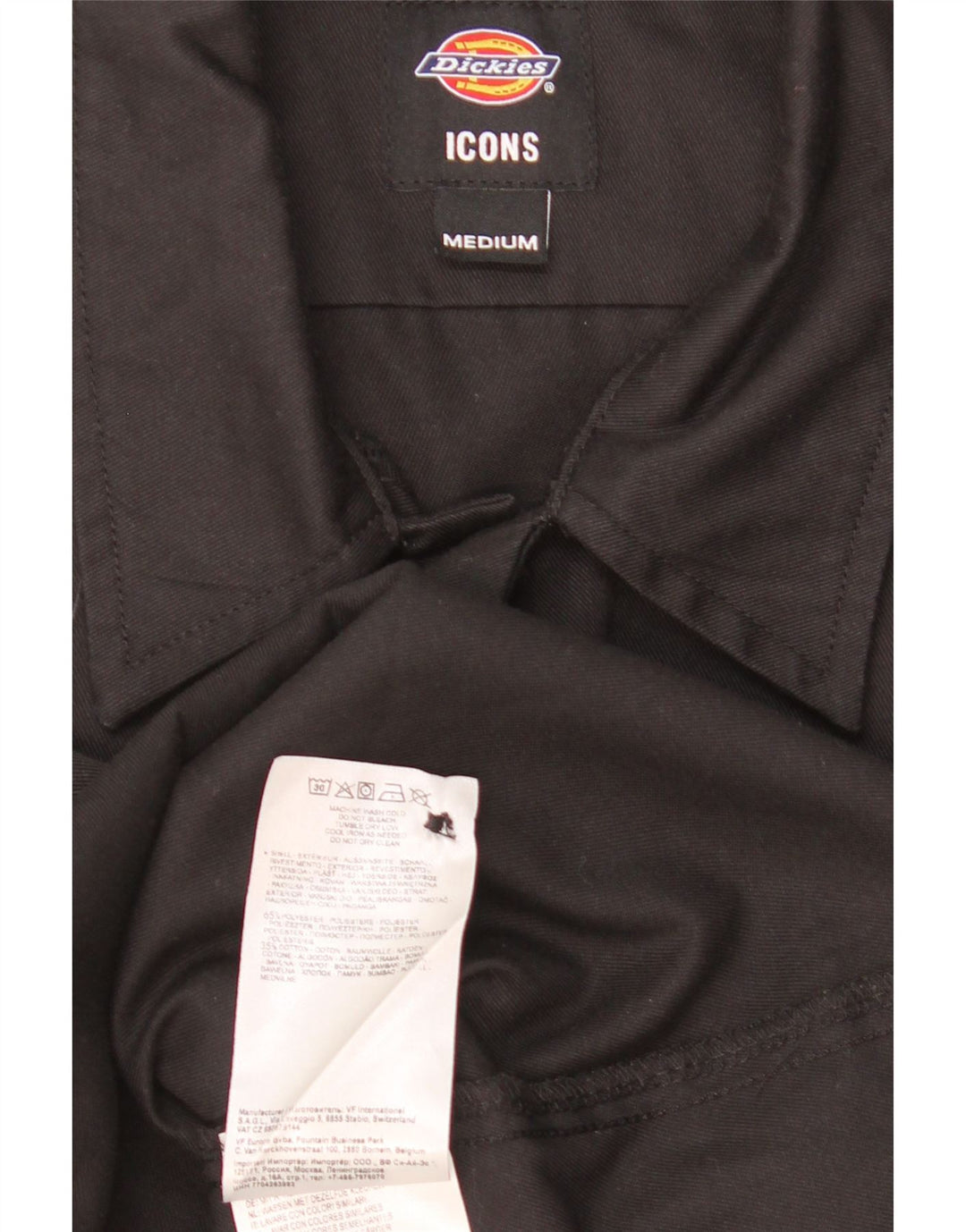 Dickies Kortærmet Herreskjorte Medium Sort Polyester