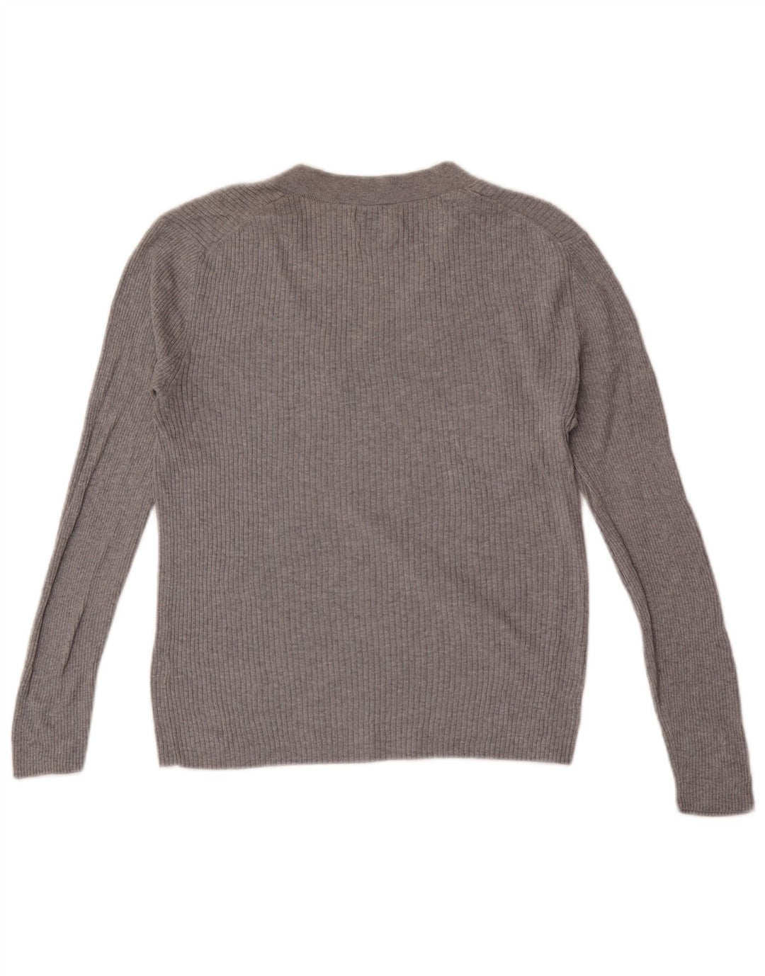 Massimo Dutti Dame Top Langærmet UK 14 Stor Grå Silke