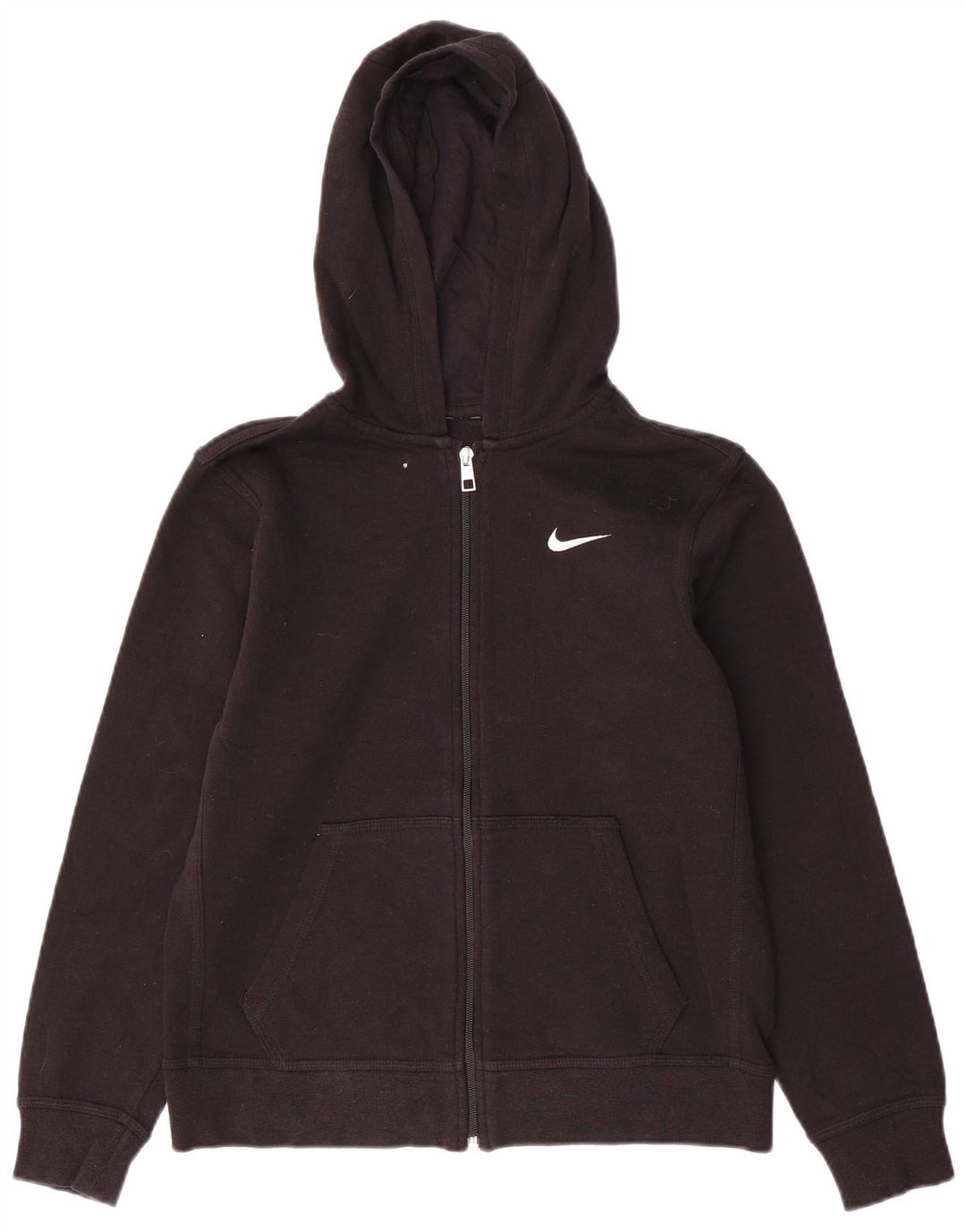 Nike hættetrøje med lynlås til kvinder UK 12 Medium Sort