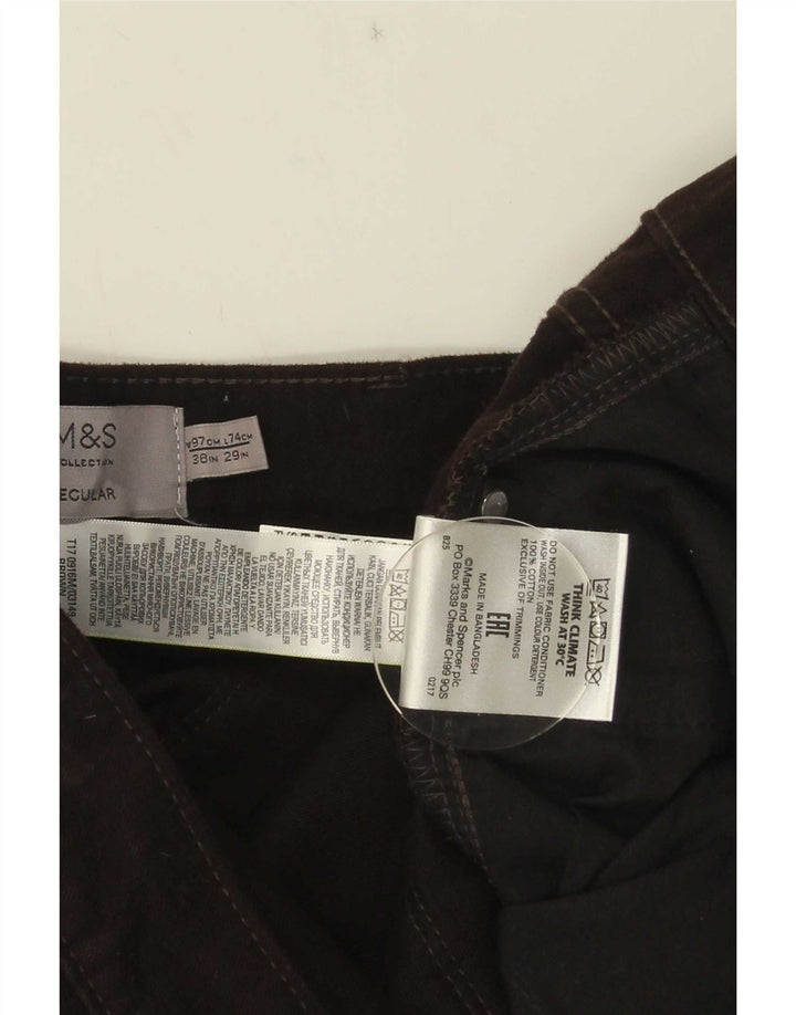 Marks & Spencer Herre Regular Fit Casual Bukser W38 L29 Brun Bomuld