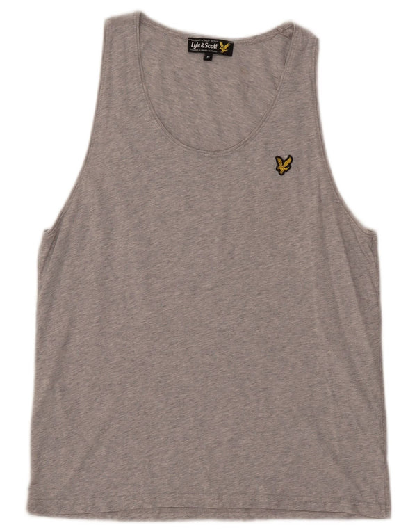 LYLE & SCOTT Mens Vest Top Medium Grey Flecked Cotton