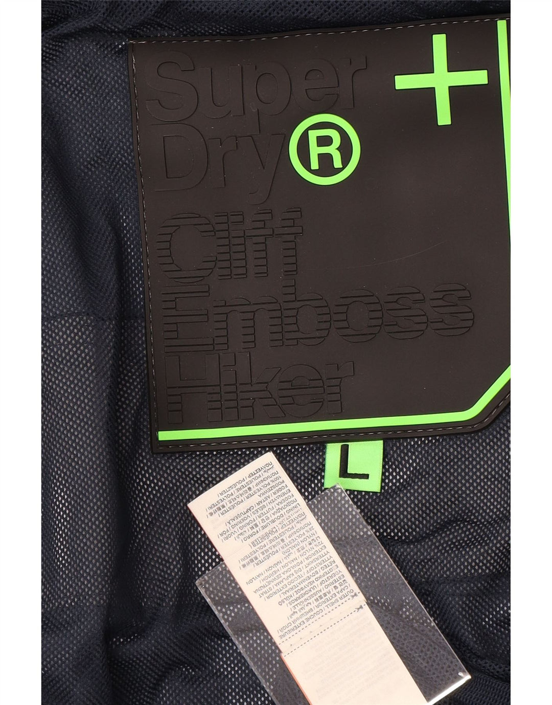 SUPERDRY Vindjakke med hætte til mænd UK 40 Stor grå nylon