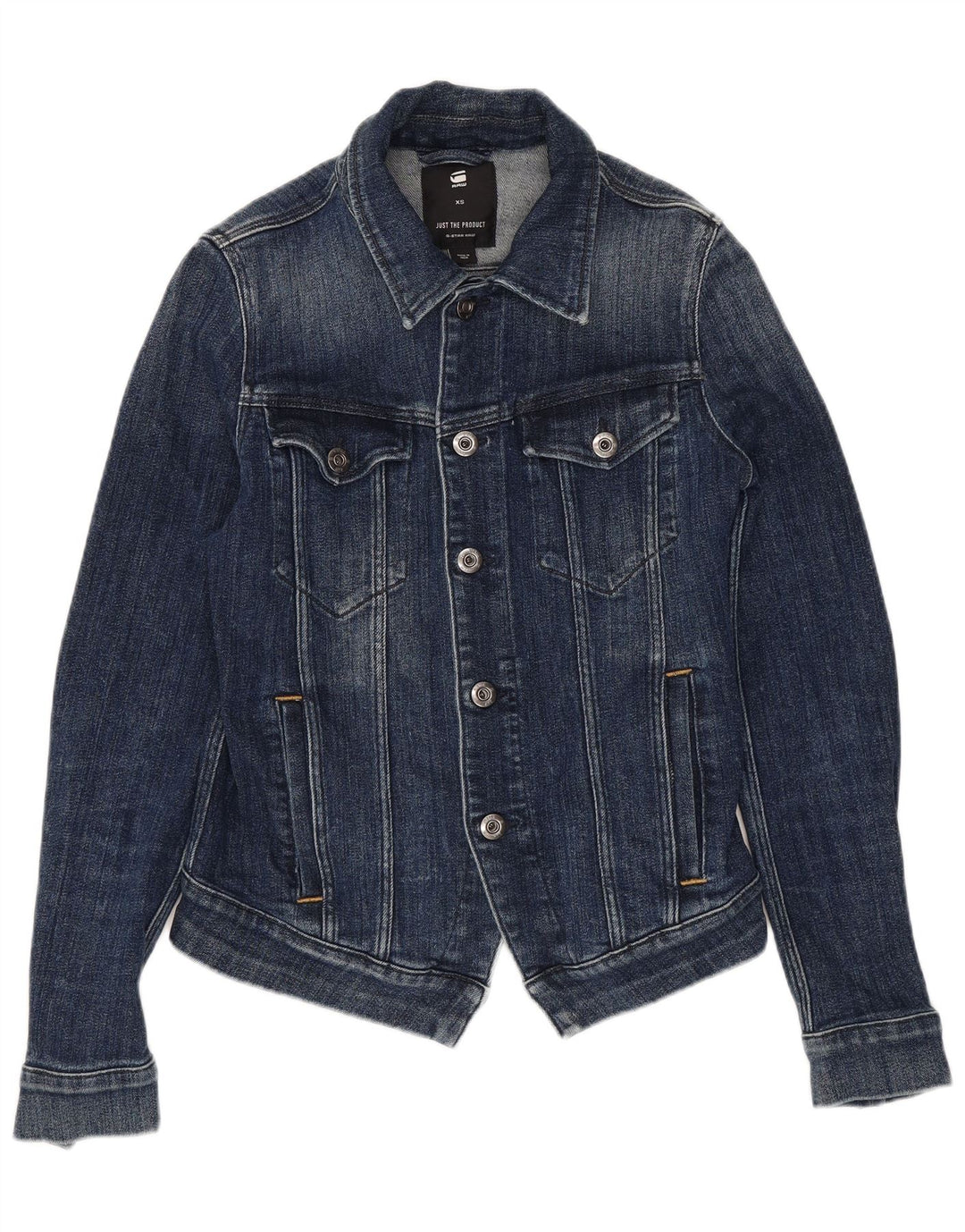 G-STAR Dame Crop denimjakke UK 6 XS Marineblå Bomuld