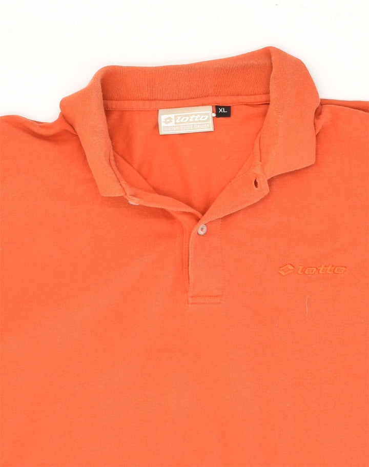 LOTTO Mens Polo Shirt XL Orange Cotton | Vintage Lotto | Thrift | Second-Hand Lotto | Used Clothing | Messina Hembry 