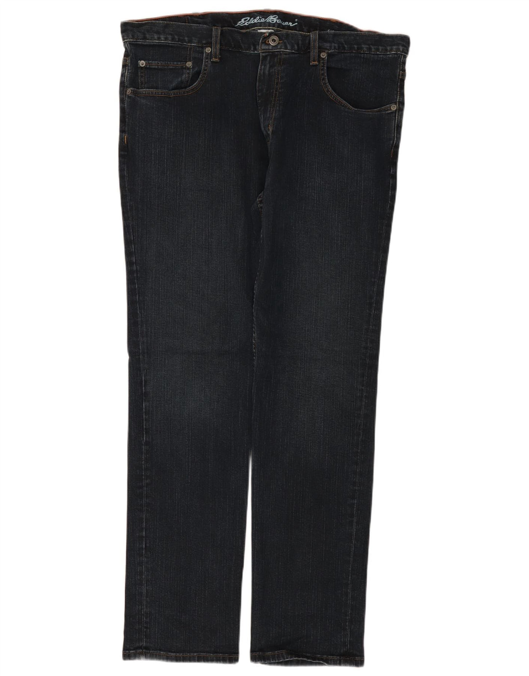 Eddie Bauer Straight Jeans til mænd W38 L32 Marineblå Bomuld
