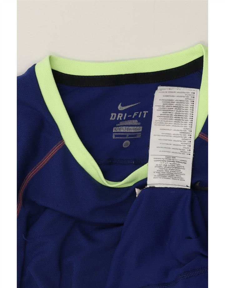 NIKE Dri Fit T-shirt top lille blå polyester