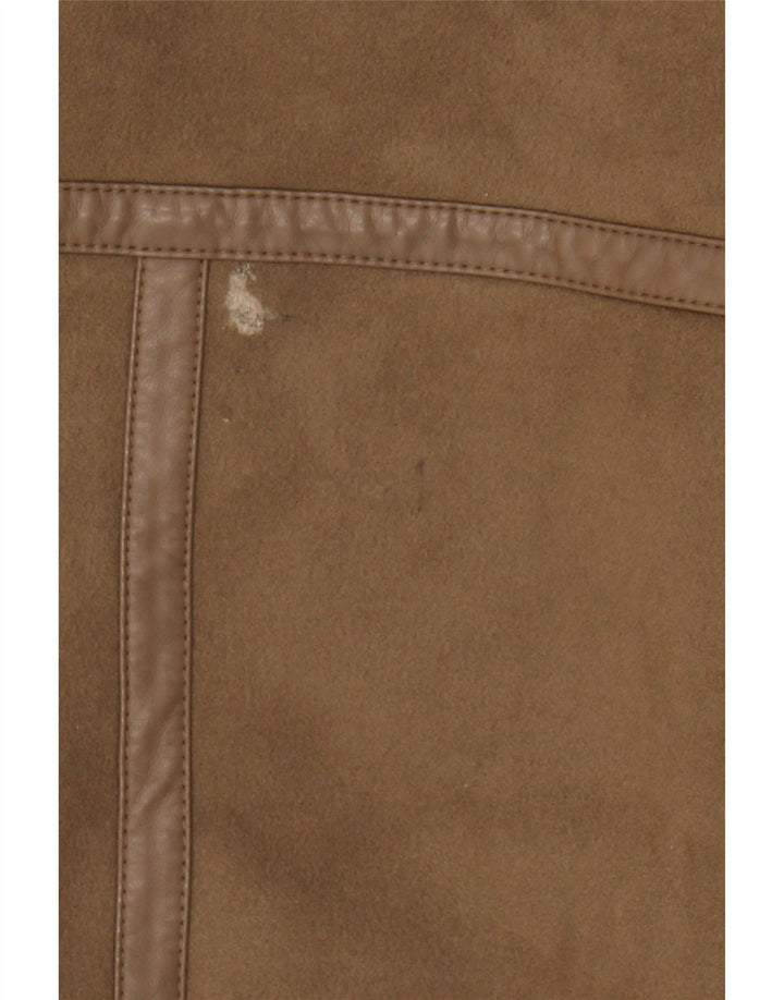 ZARA Womens Sherpa Jacket UK 16 Large Brown Polyester Vintage Zara and Second-Hand Zara from Messina Hembry 