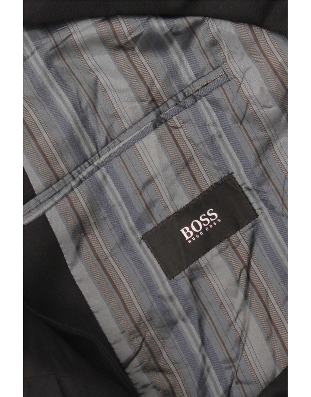 Hugo Boss Herre 3-knaps blazerjakke EU 56 3XL Sort Virgin Wool