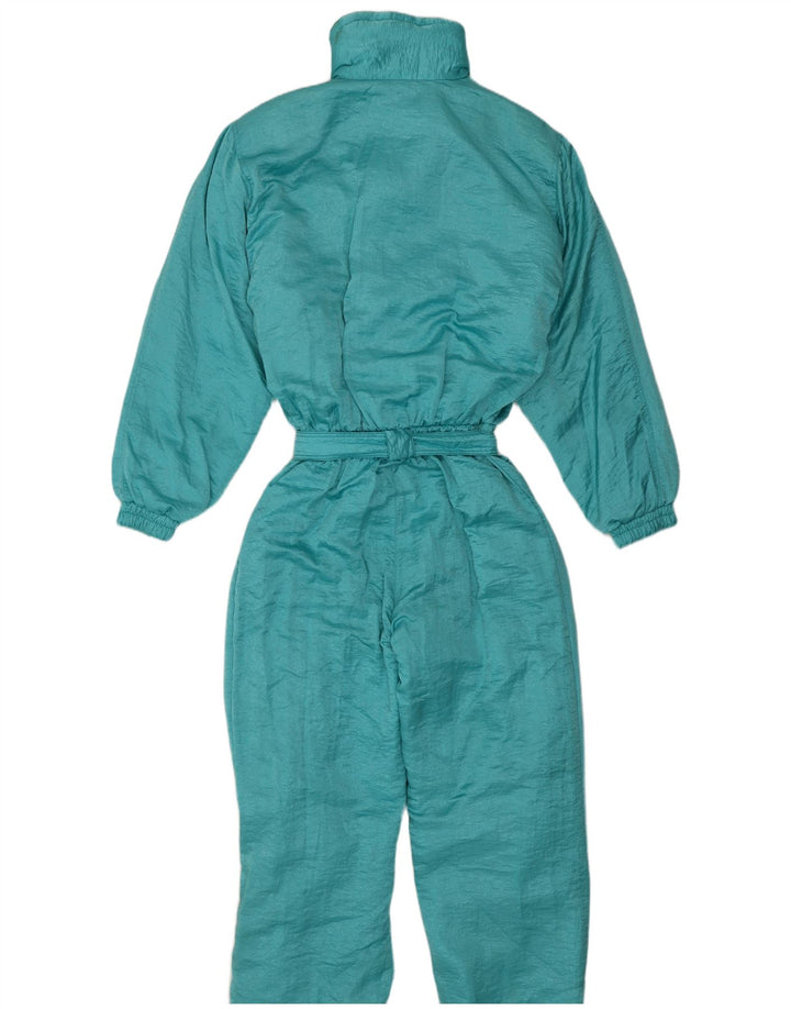 Vintage Dame Ski Jumpsuit IT 44 Medium Turkis Polyamid Retro