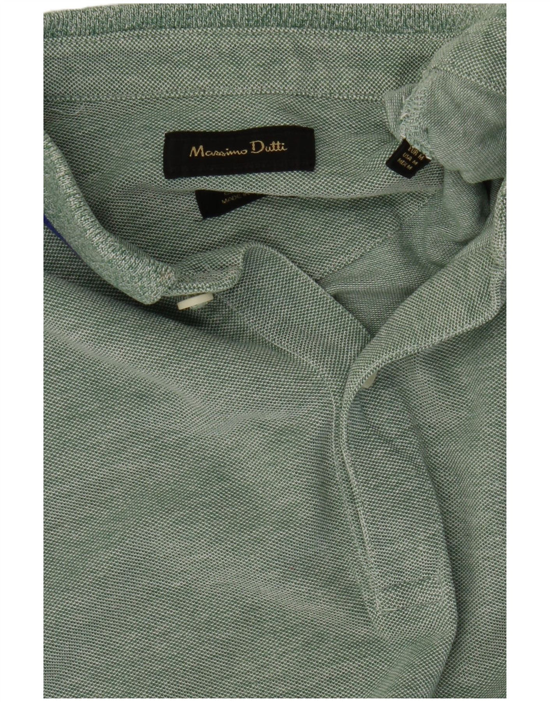 MASSIMO DUTTI Herre poloshirt Medium Grøn Flecked