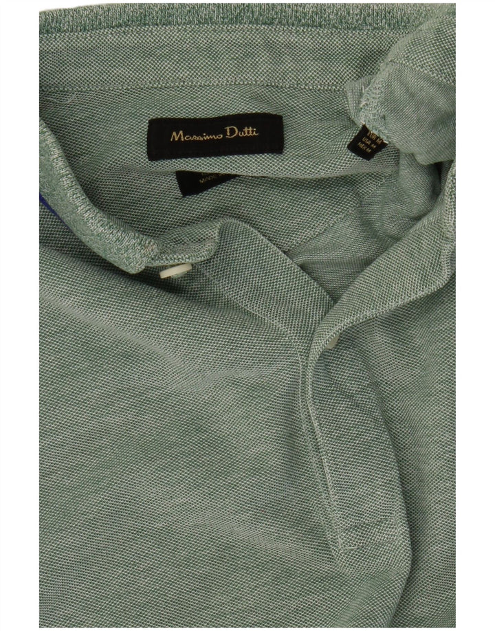 MASSIMO DUTTI Herre poloshirt Medium Grøn Flecked