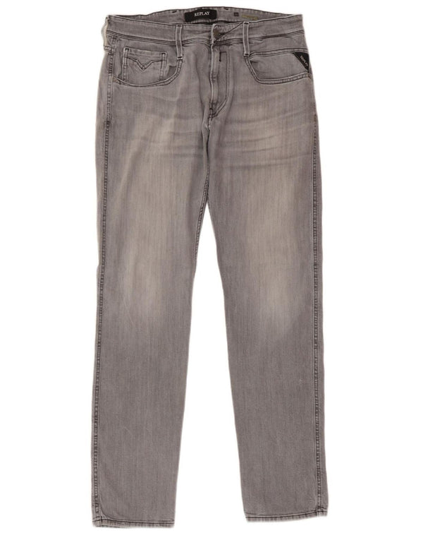 REPLAY Herre Anbass Slim Jeans W34 L31 Grå
