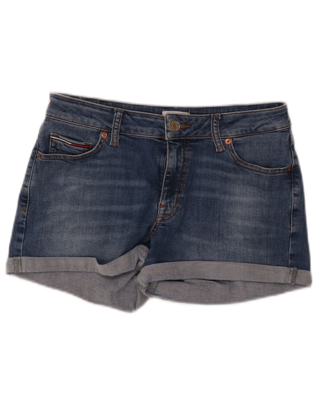TOMMY HILFIGER denimshorts til kvinder W28 Mellemblå bomuld