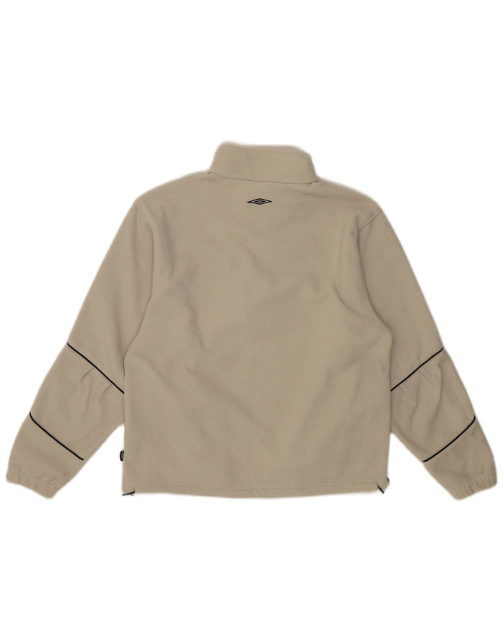 Umbro Dame lynlås hals Oversized Fleece Jumper UK 10 Small Off White