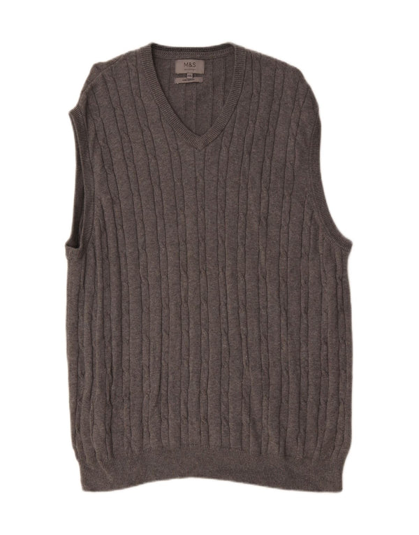 Marks & Spencer Herrevest Tank Top 2XL Grå Bomuld