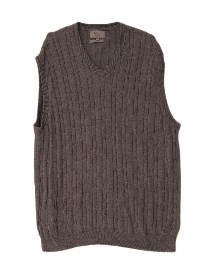 Marks & Spencer Herrevest Tank Top 2XL Grå Bomuld