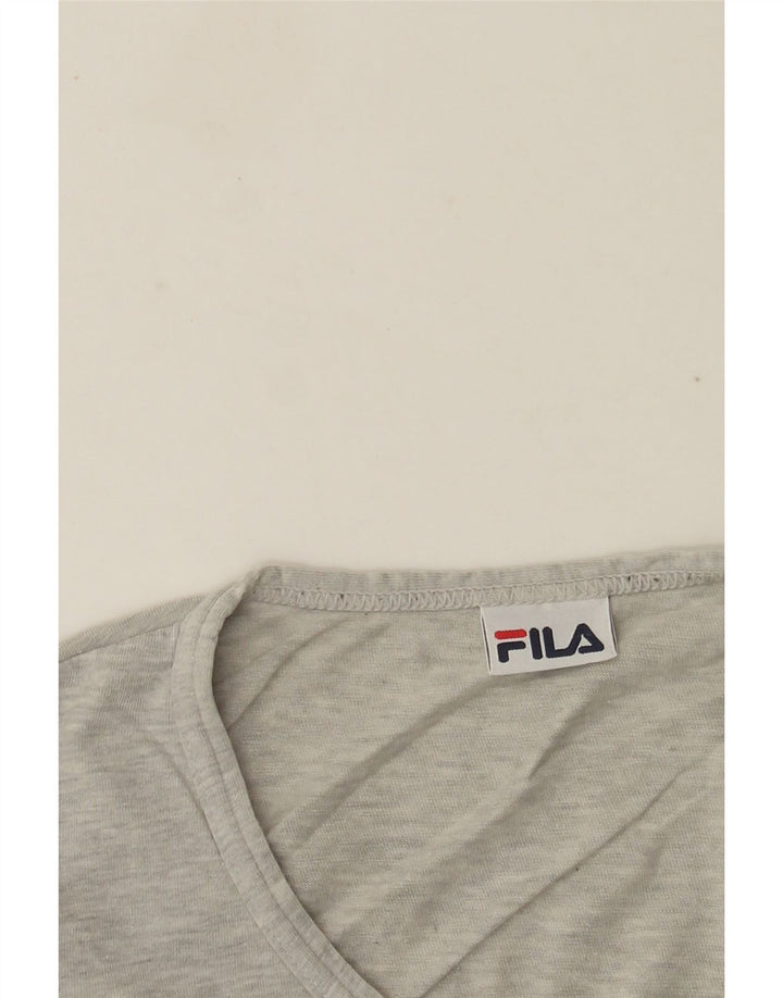 Fila Herre T-Shirt Top Lille Grå Flecked