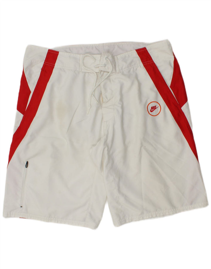 Nike Badeshorts til mænd store hvide Colourblock Polyester