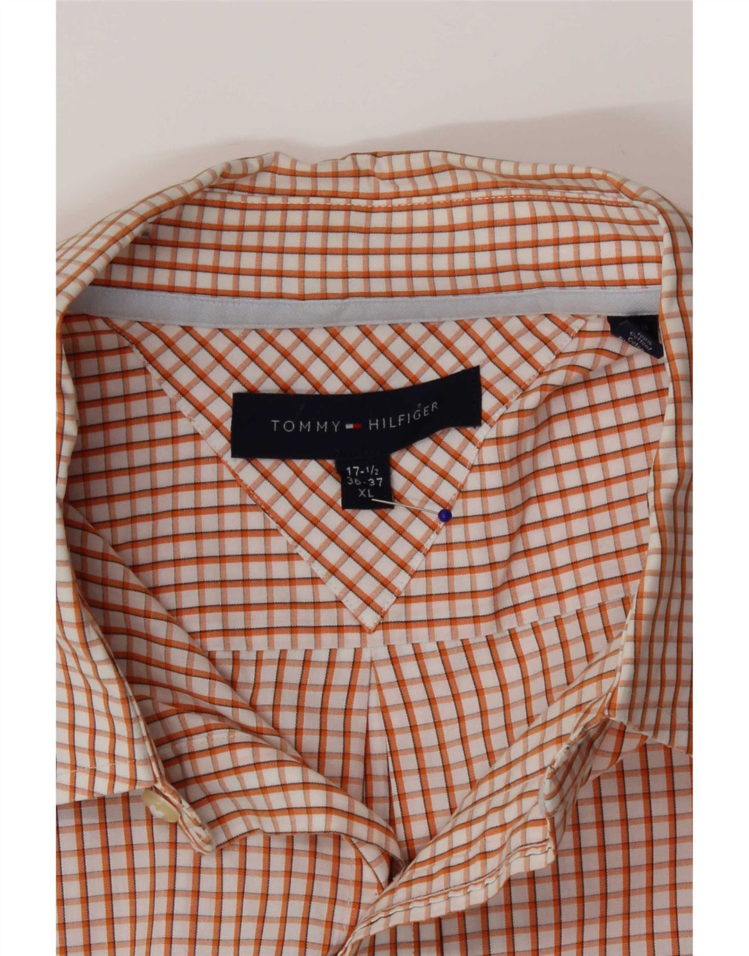 Tommy Hilfiger Herreskjorte Str. 17 1/2 XL Orange Ternet