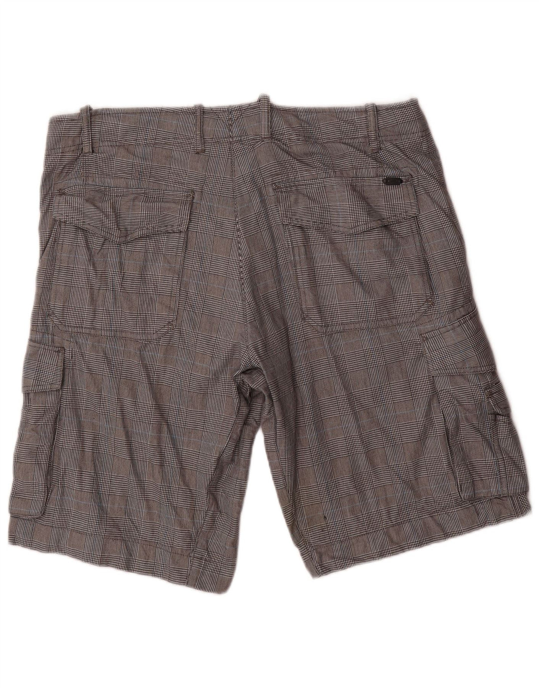 Diesel Herre Cargo Shorts W36 Large Grå Houndstooth Bomuld