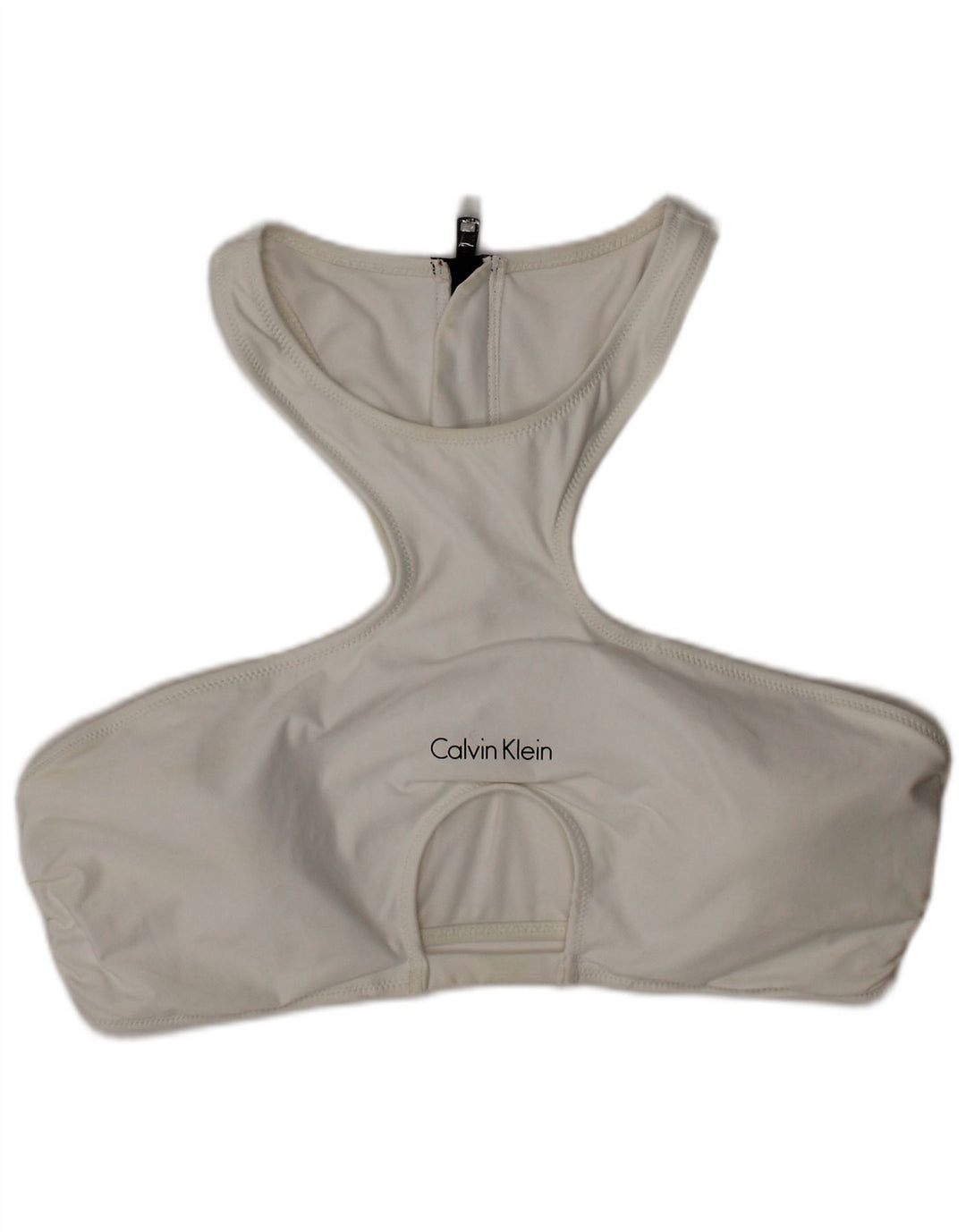 Calvin Klein Grafisk badetøj til kvinder Stor hvid polyester