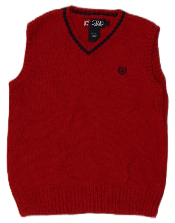 Chaps Girls Vest Tank Top 6-7 År Rød Bomuld
