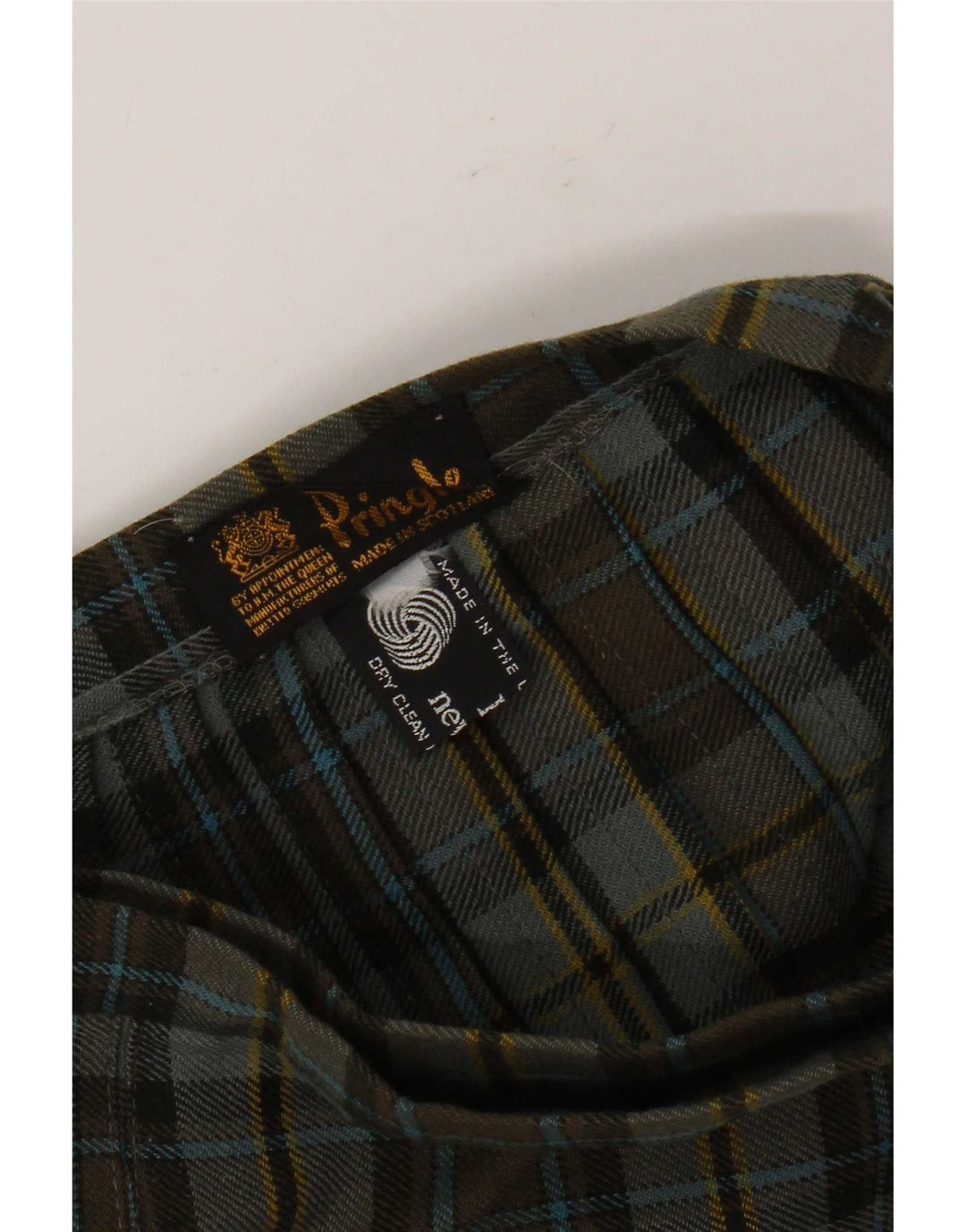 Pringle Womens Kilted Wrap Nederdel W26 Small Green Check New Wool