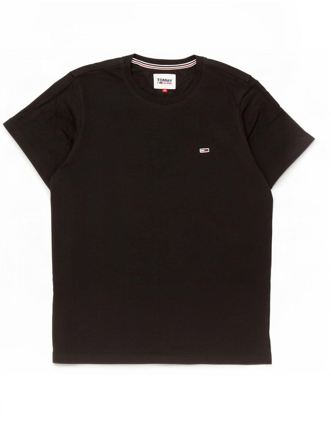 Tommy Hilfiger Herre T-Shirt Top Medium Sort Bomuld