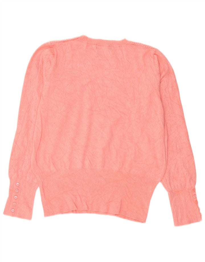 Marks & Spencer Dame sweater med rund hals DK 12 Medium Pink Viscose