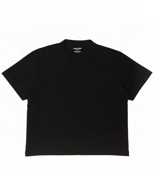 Jack & Jones Mens T-Shirt Top Large Black Cotton