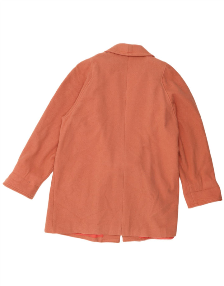 David Barry Womens Open Overcoat UK 18 XL Pink New Wool